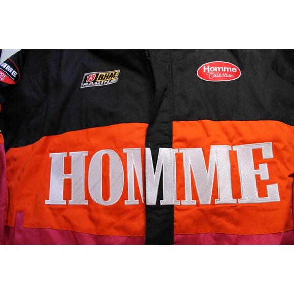 BoohooMAN Oversized Homme Twill Moto Racing Bomber Jacket Mens XL Colorblock - Picture 4 of 12